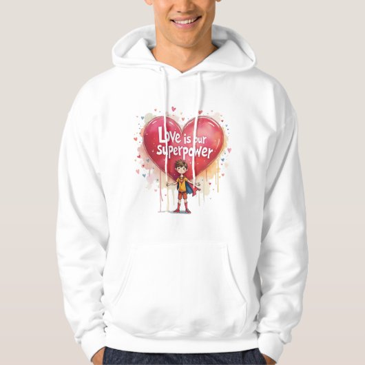 Hoodie met Valentijns ontwerp (Voorkant)