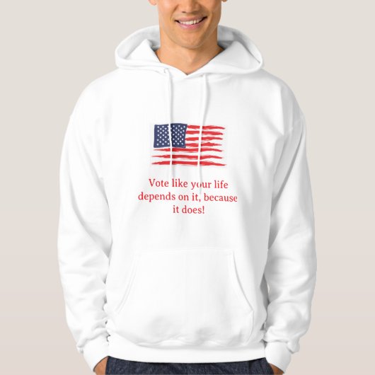 Hoodie met vlag en Unified logo (Voorkant)