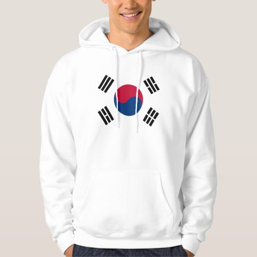 Hoodie met vlag van Zuid-Korea (Voorkant)