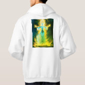 Hoodie met vuur vrouwen print (Achterkant)