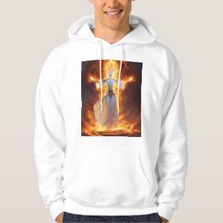 Hoodie met vuur vrouwen print