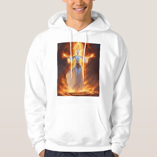 Hoodie met vuur vrouwen print (Voorkant)
