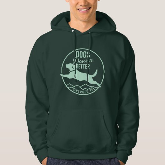 Hoodie Mint Green Front Logo (Voorkant)