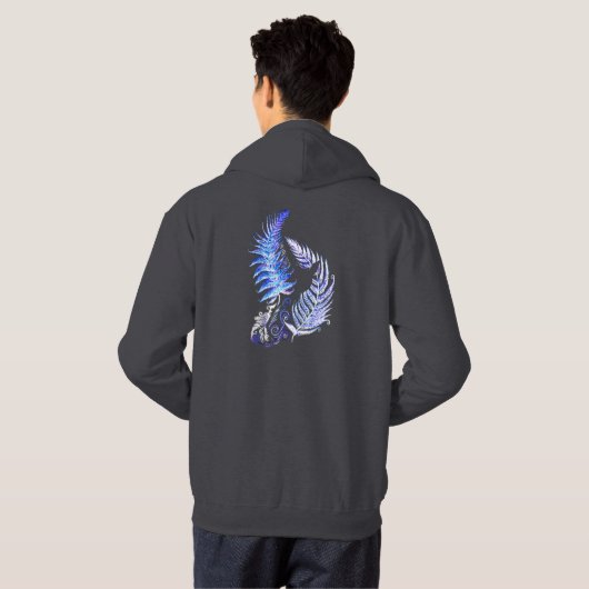 Hoodie New Zealand Fern Design (Achterkant volledig)