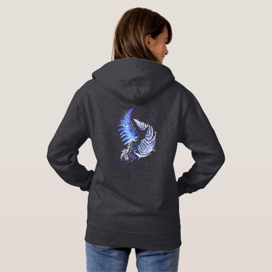 Hoodie New Zealand Fern Design (Achterkant volledig)