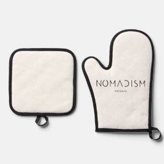 Hoodie Nomadism Records Zwarte Logo Ovenwant & Pannenlap Set