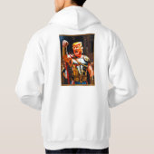 HOODIE ontwerp van Donald Trump met weinig glimlac (Achterkant)