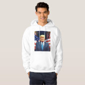 HOODIE ontwerp van Donald Trump met weinig glimlac (Voorkant volledig)