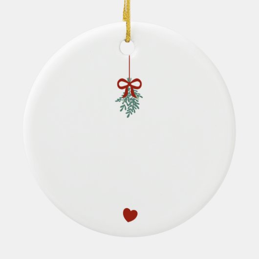 Hoodie paar eerste kerst getrouwd keramisch ornament (Achterkant)