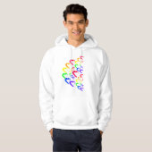 Hoodie Rainbow Hearts (Voorkant volledig)