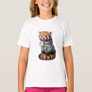Hoodie Rode Panda Kinderen T-shirt
