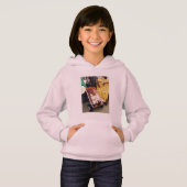 Hoodie-shirt voor het Kind met vuursteenkleurige w (Voorkant volledig)