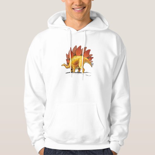 Hoodie Stegosaurus Cartoon Dinosaur (Voorkant)