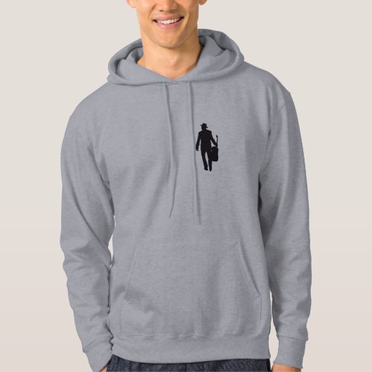 hoodie sweater gitarist (silhouet) (Voorkant)