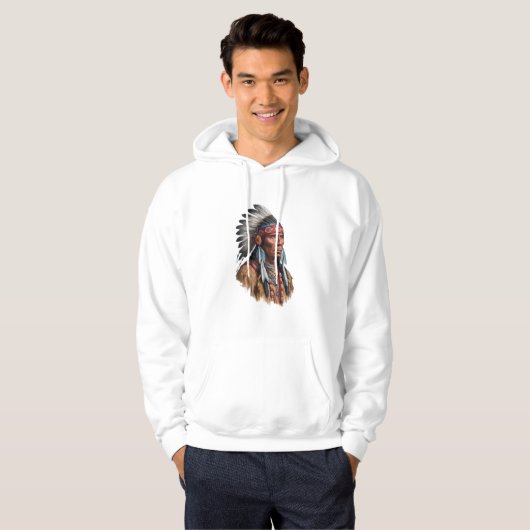 Hoodie, Sweatshirt - Indianen (Voorkant volledig)