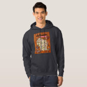 Hoodie Unisex - kaart van de Supper Club van Wisco (Voorkant volledig)