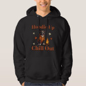 Hoodie Up, Chill Out Grappige Herfst Pit Bull (Voorkant)