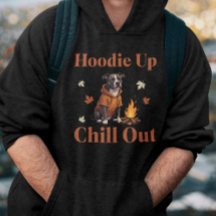 Hoodie Up, Chill Out Grappige Herfst Pit Bull