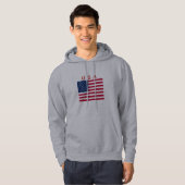 HOODIE USA FLAG RED WHITE BL (Voorkant volledig)