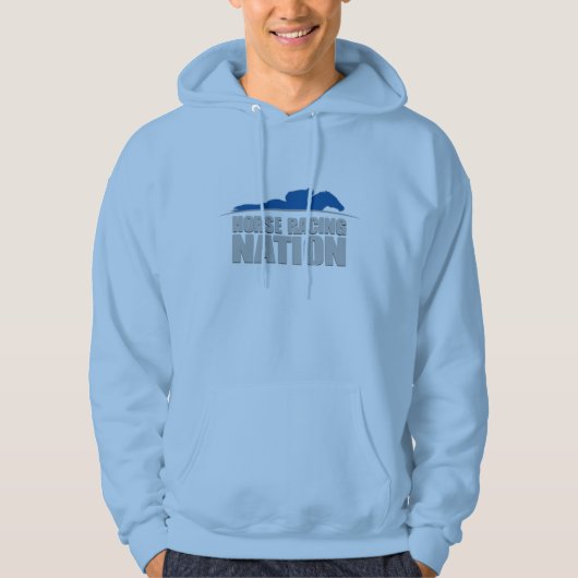 Hoodie van Mannen voor paardenraces (Voorkant)