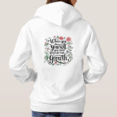 Hoodie versterken met inspirerende quote (Achterkant)