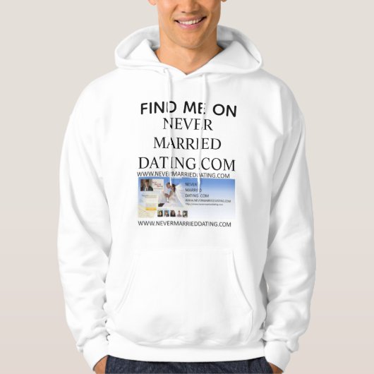 Hoodie Vind Me Op Nooit Getrouwd Dating . Com (Voorkant)