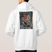 Hoodie Volodymyr Zelensky art abstracte (Achterkant)