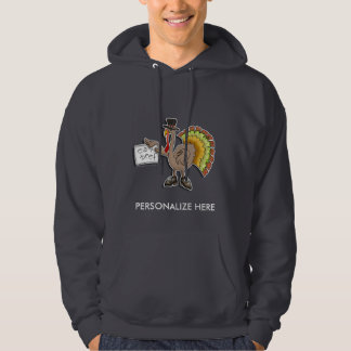 Hoodies, Sweats - Thanksgiving Turkey "Eat Beef" Hoodie