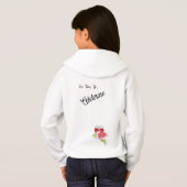 Hoodies: Wijn met wilde bloem (Achterkant volledig)