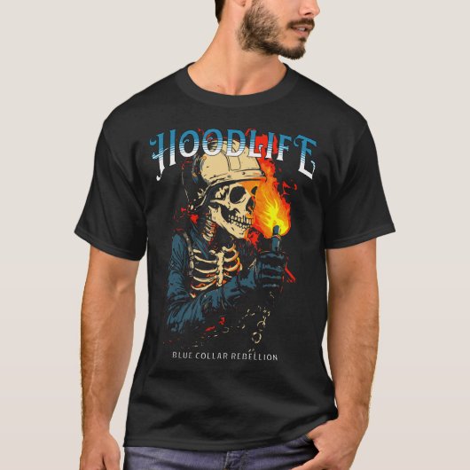 HoodLife Skeleton Welding Art voor Lassers & Pipel T-shirt (Voorkant)
