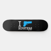Hoodman "I Shoot Hipsters" Black Skateboard (Horizontaal)