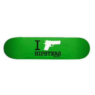 Hoodman "I Shoot Hipsters Green" Persoonlijk Skateboard
