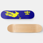 Hoodman "Polo" Blue Yellow Skateboard (Horizontaal)