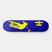 Hoodman "Polo" Blue Yellow Skateboard (Horizontaal)