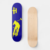 Hoodman "Polo" Blue Yellow Skateboard (Voorkant)