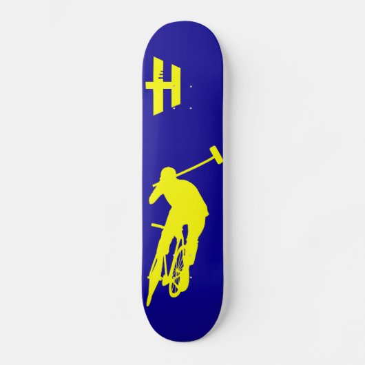 Hoodman "Polo" Blue Yellow Skateboard (Voorkant)