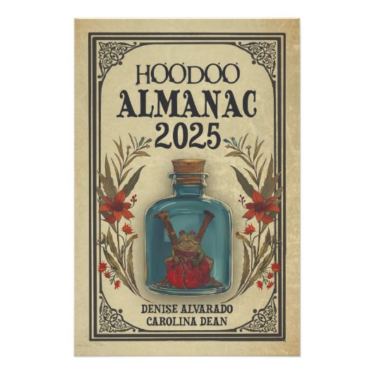 Hoodoo Almanac 2025 Hoesje Art Glossy Poster (Voorkant)