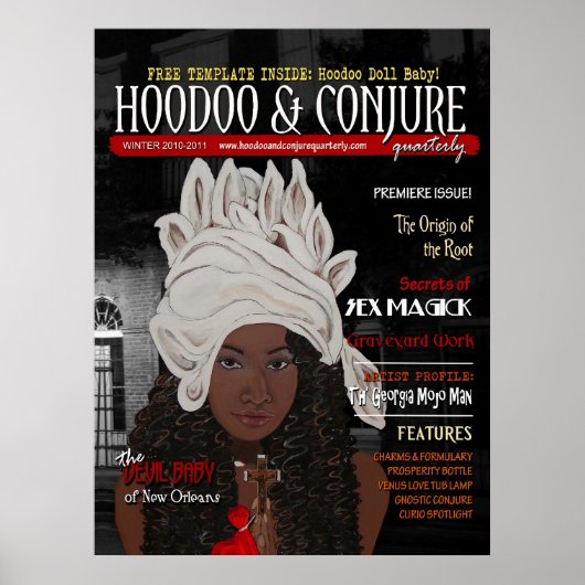 Hoodoo en conjure Quarterly Premiere Issue Hoesje Poster (Voorkant)