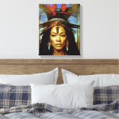 Hoodoo Priestess Canvas Afdruk (Insitu (Slaapkamer))