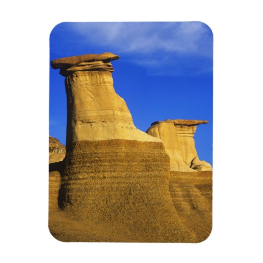 Hoodoos bij Drumheller Alberta, Canada 2 Magneet (Verticaal)