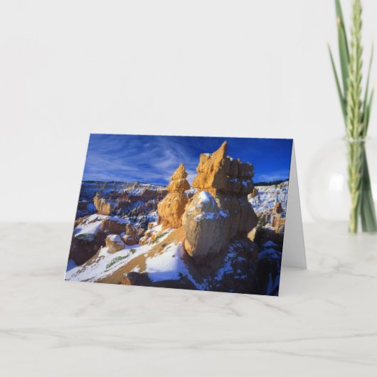 Hoodoos, Winter, Bryce Canyon National Park, Utah Feestdagen Kaart (Voorkant)