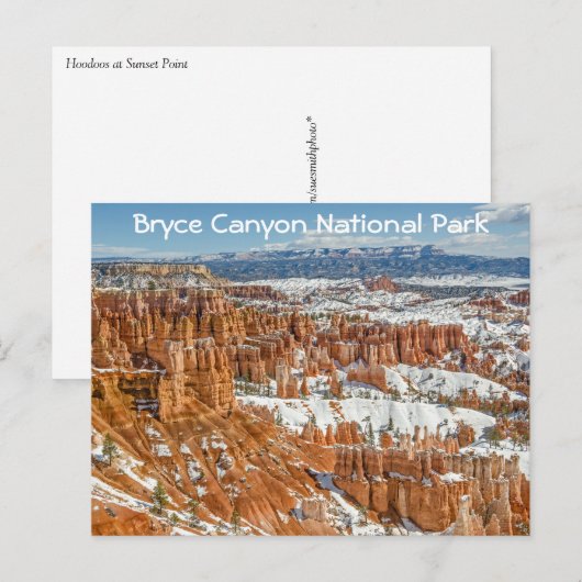 Hoodos op het nationale park Sunset Point Bryce Ca Briefkaart (Voorkant / Achterkant)