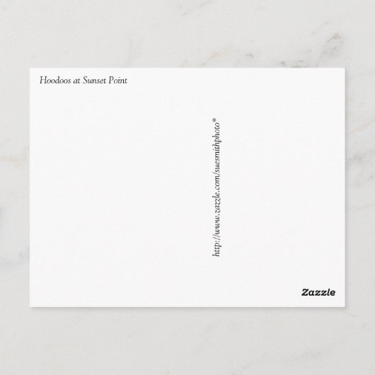 Hoodos op het nationale park Sunset Point Bryce Ca Briefkaart (Achterkant)