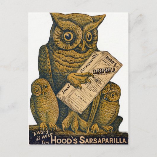 Hood's Sarsaparilla Restorative Tonic. Briefkaart (Voorkant)