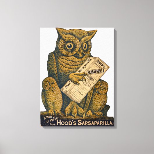 Hood's Sarsaparilla Restorative Tonic. Canvas Afdruk (Voorkant)