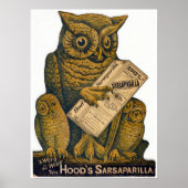 Hood's Sarsaparilla Restorative Tonic. Poster (Voorkant)