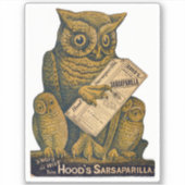 Hood's Sarsaparilla Restorative Tonic. Sticker (Voorkant)