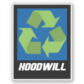 Hoodwill Logo Vinyl Sticker (Voorkant)