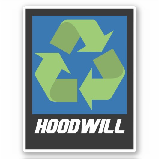 Hoodwill Logo Vinyl Sticker (Voorkant)