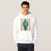 Hoody met pauwenveerontwerp (Voorkant volledig)